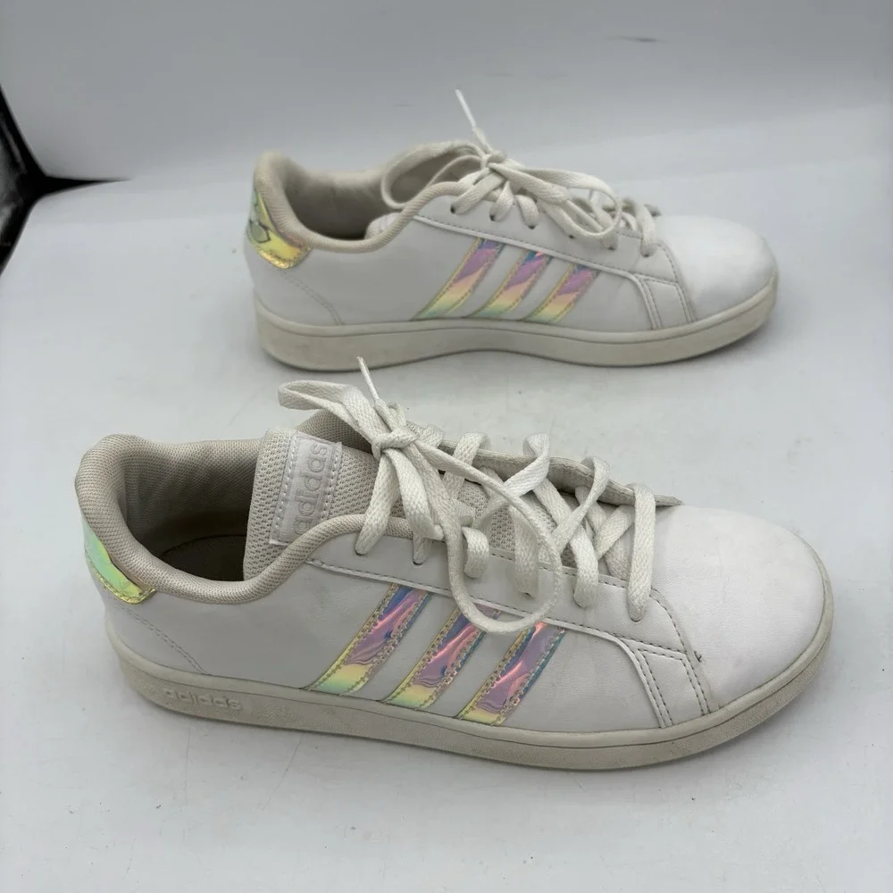 Adidas‎ Shoes Womens Size 5 Grand Court Sneakers Iridescent White